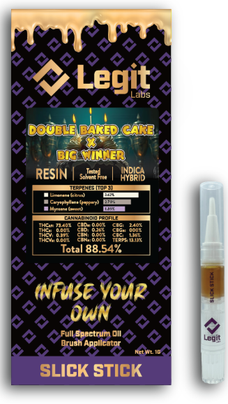 Photograph of product: Double Baked Cake x Big Winner | Cured Resin Slick Stick | Legit Labs