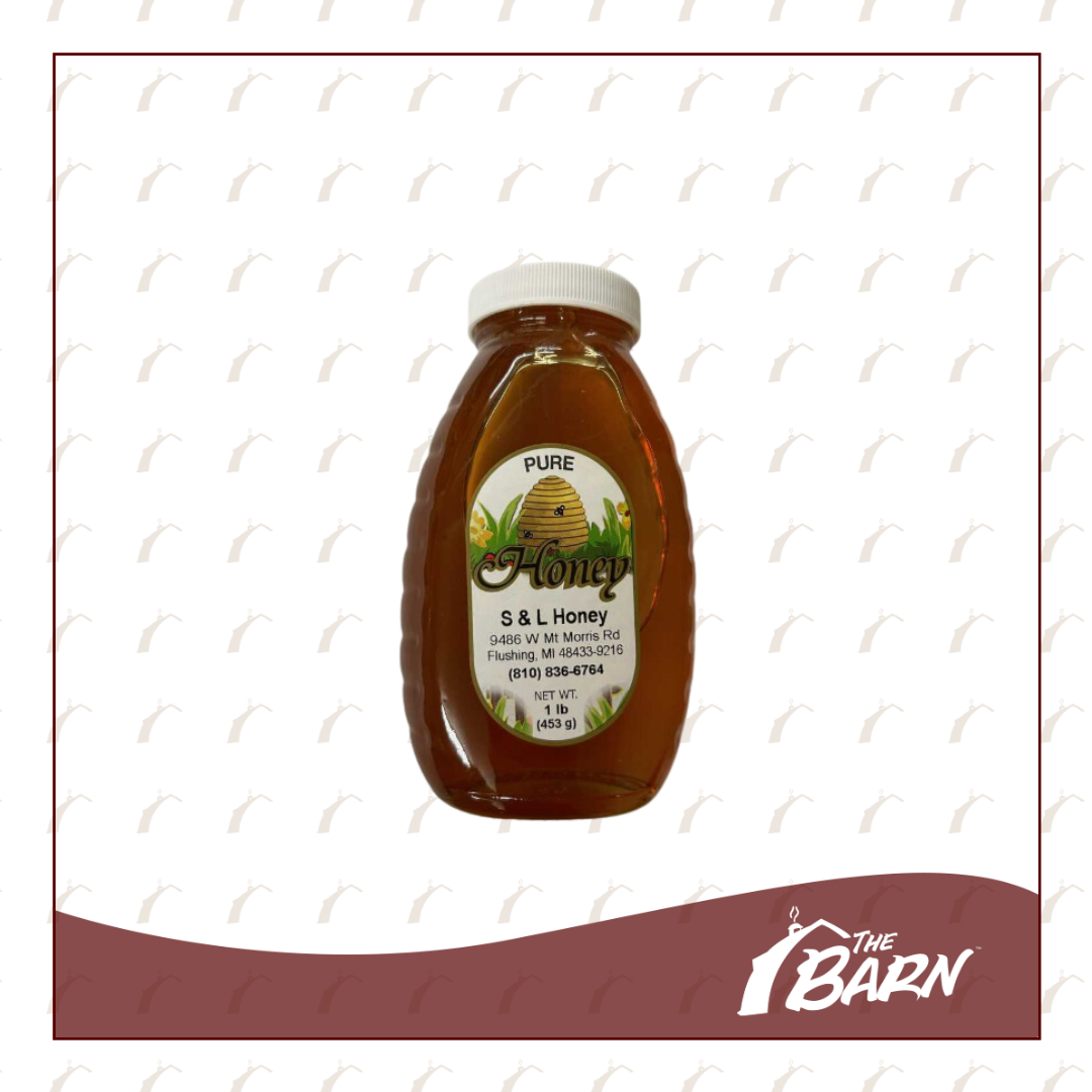 Photograph of product: S and L Honey - 1lb Glass Jar Raw Honey - REC