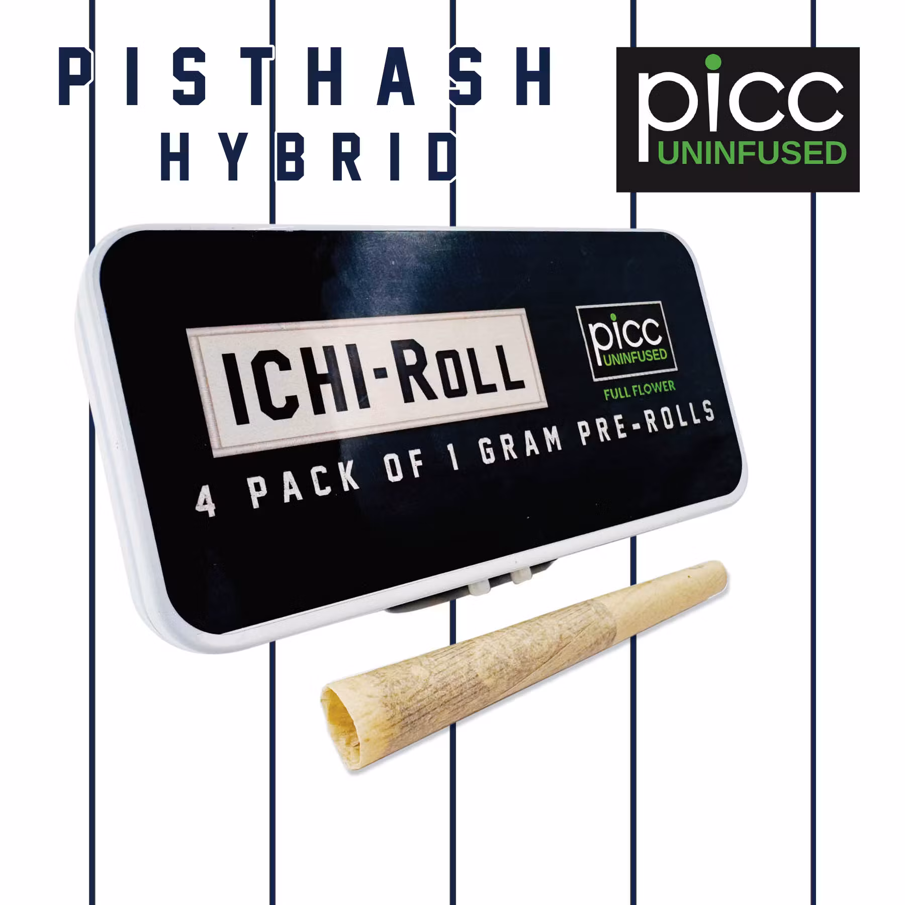 Photograph of product: Ichi Roll- Pistau chocolat (H)- Pre-Rolls 4pk