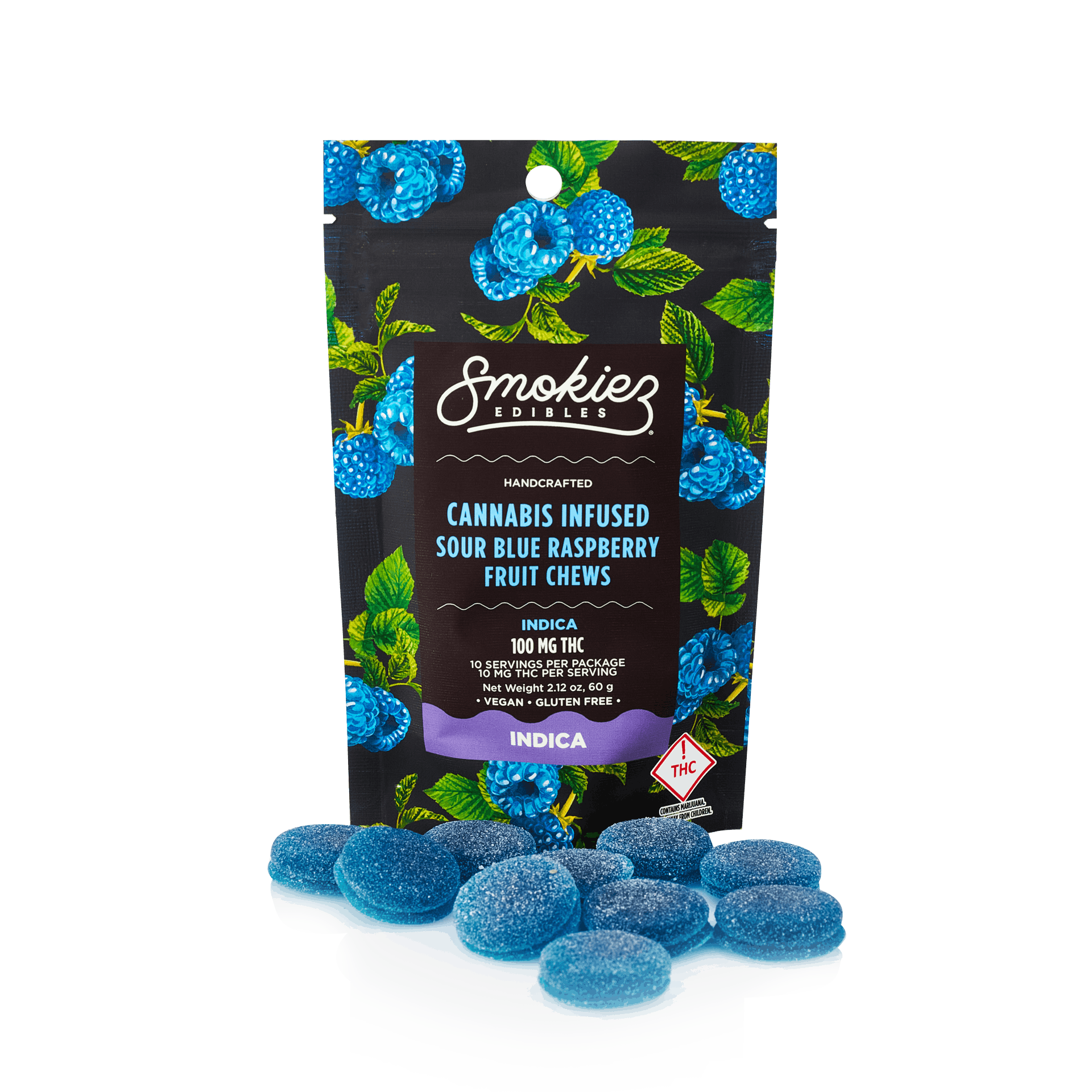 Photograph of product: Sour Blue Raspberry Oui'd Gummies | 10 Pack