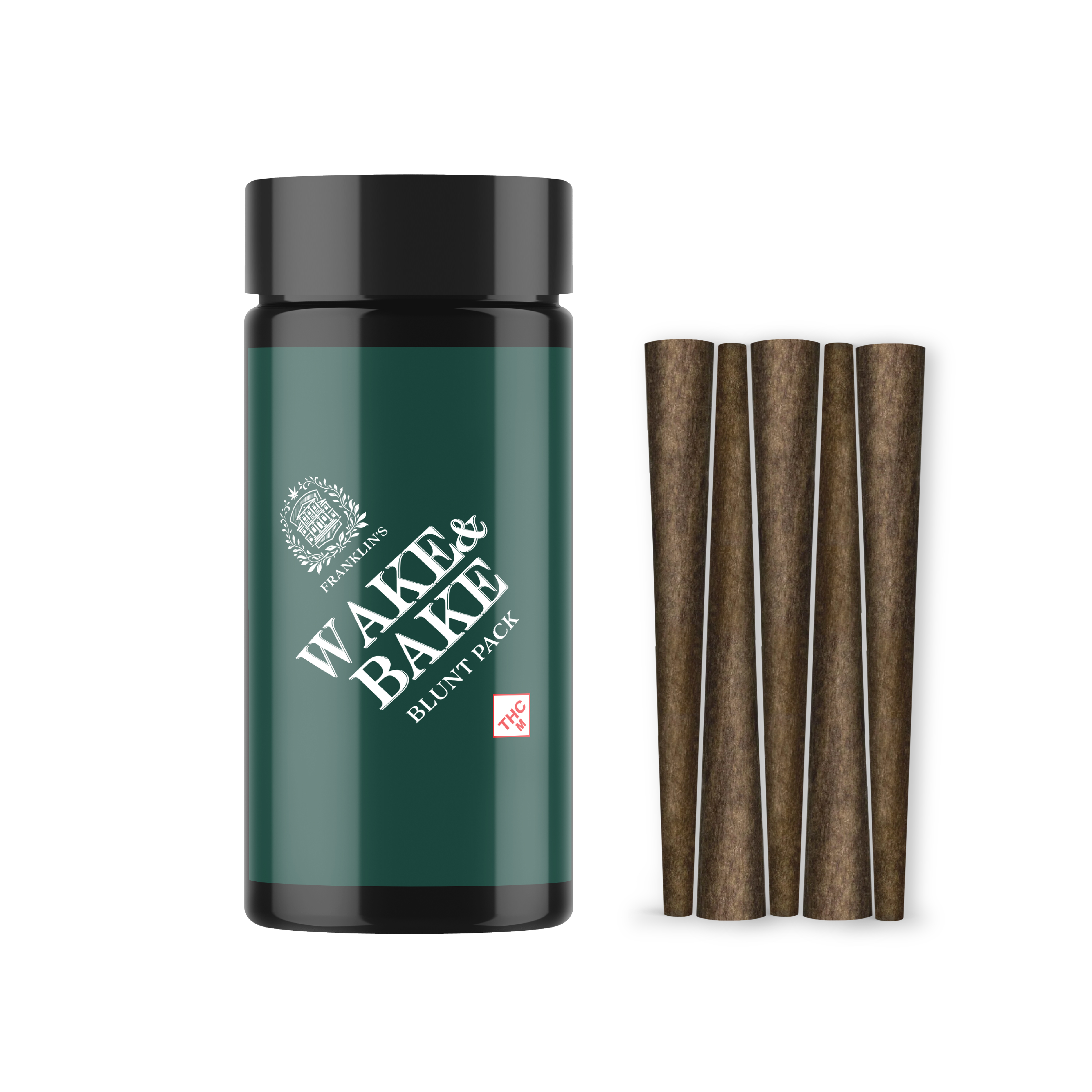 Photograph of product: Wake & Bake - Franklin's - 3.75g Blunt 5-Pack (0.75g x5)
