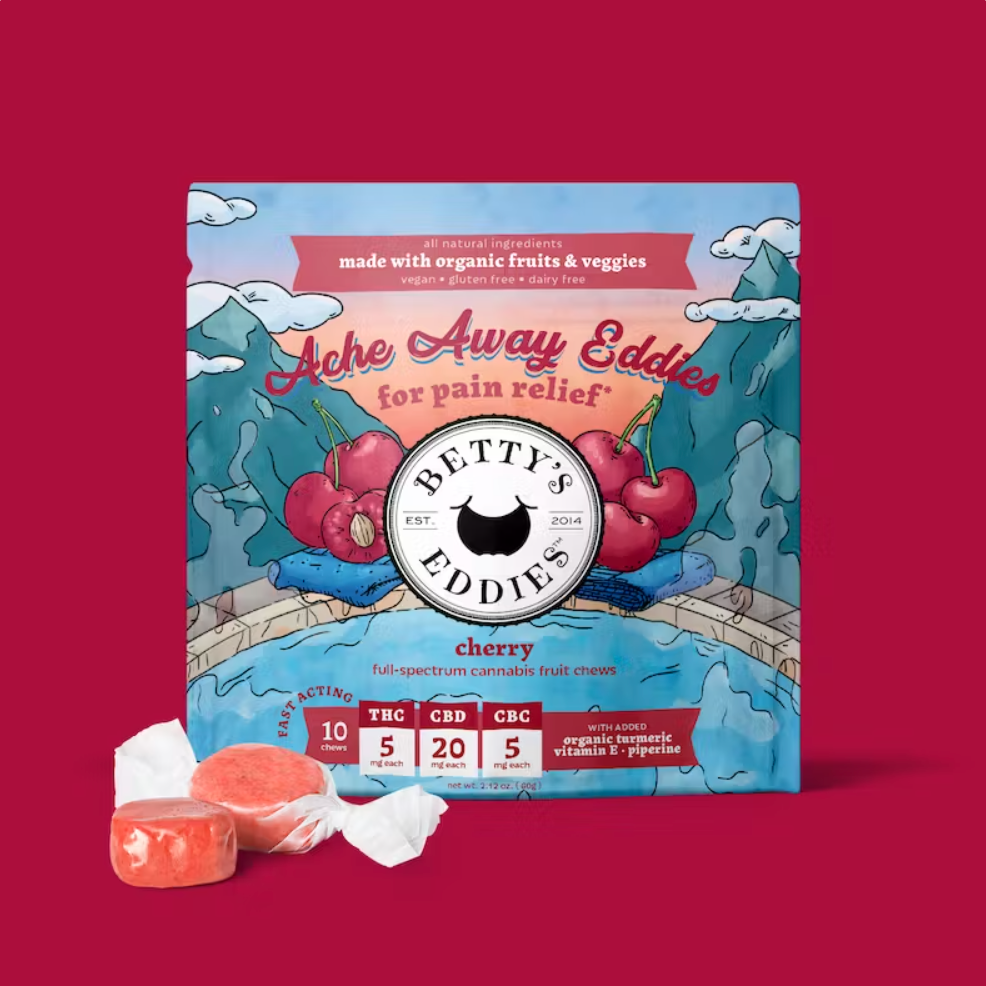 Photograph of product: Cherry Fruit Chews - 50mg - Betty's Eddies