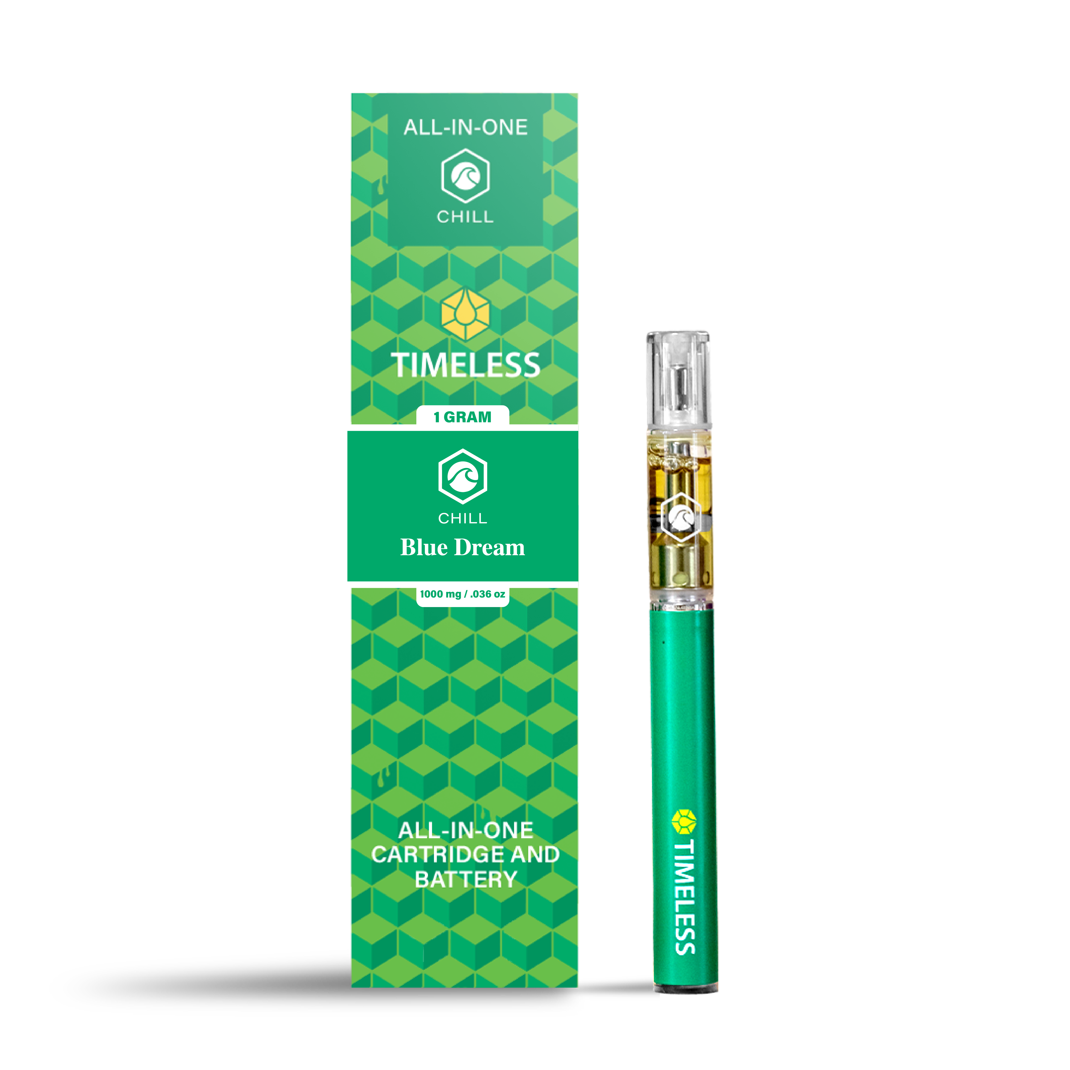 Photograph of product: Timeless All-in-One Blue Dream Chill Cartridge | 1g