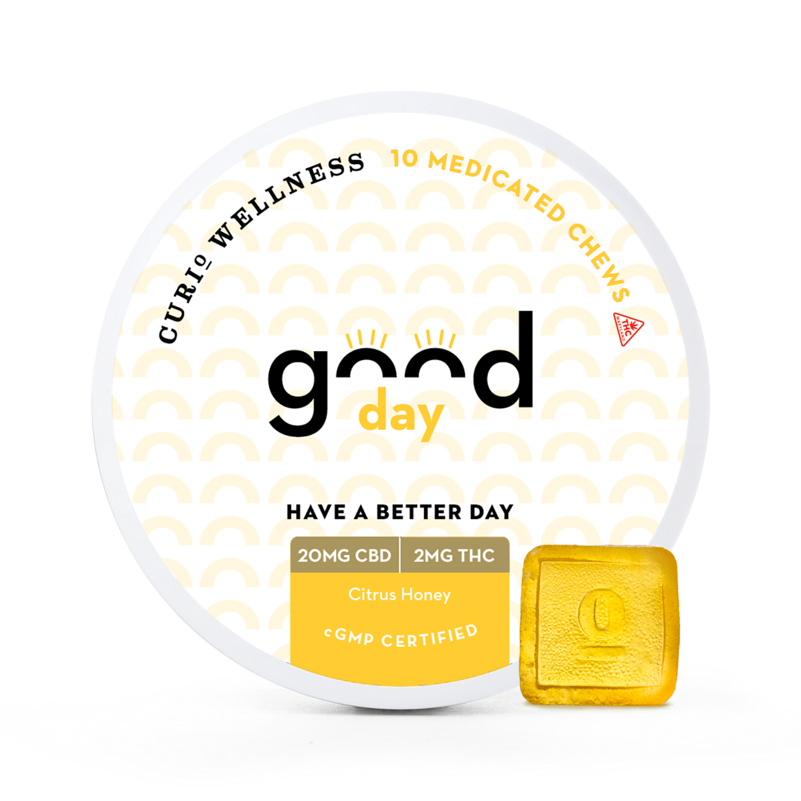 Photograph of product: Chill Citrus Honey 1:10 2mg (10ct) - Curio Chews