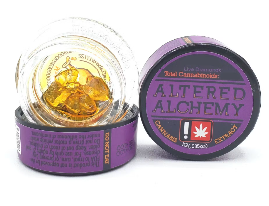 Photograph of product: Altered Alchemy - 1G Diamonds - Ape Cheese Hybrid Extract