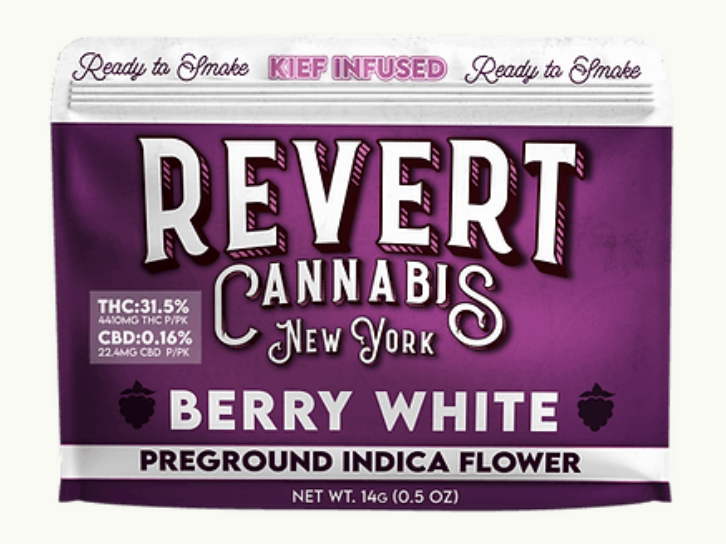 Photograph of Product: Revert Cannabis | Berry White | Pre-Ground Infused Flower | 14G