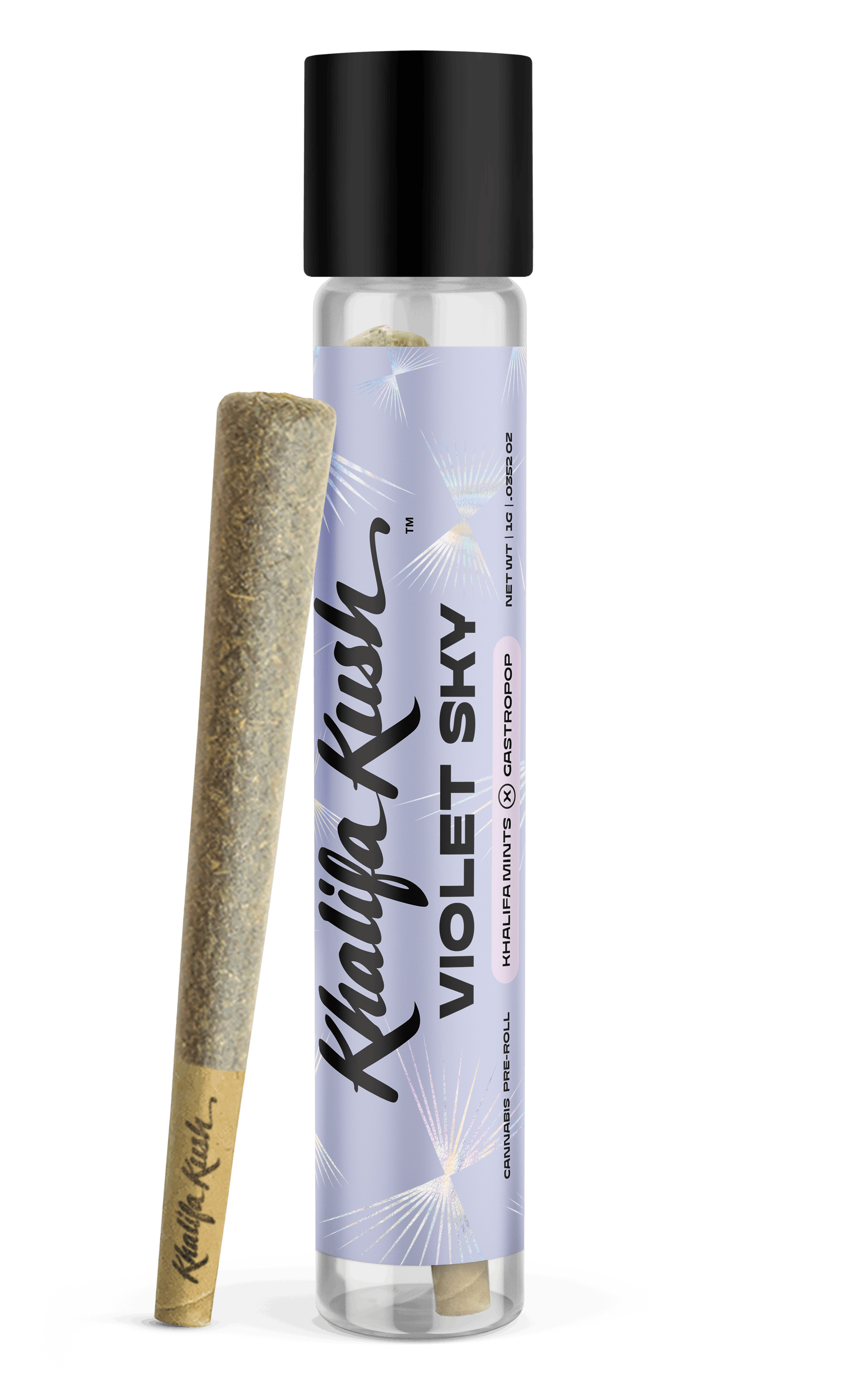 Photograph of product: KHALIFA KUSH Pre-Roll 1g: Violet Sky