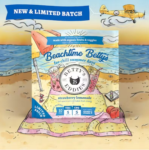 Photograph of product: Betty's Strawberry Lemonade TH-oui/CBG Fruit Chews (5mg/50mg)
