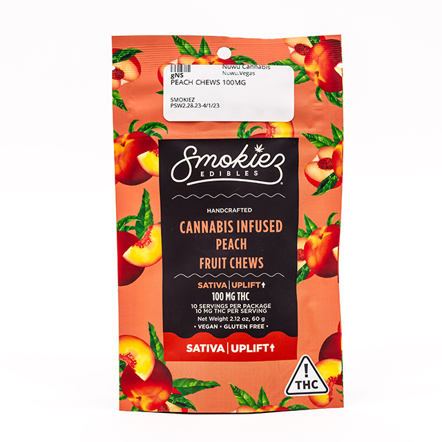 Photograph of product: Peach Chews 100mg {319}