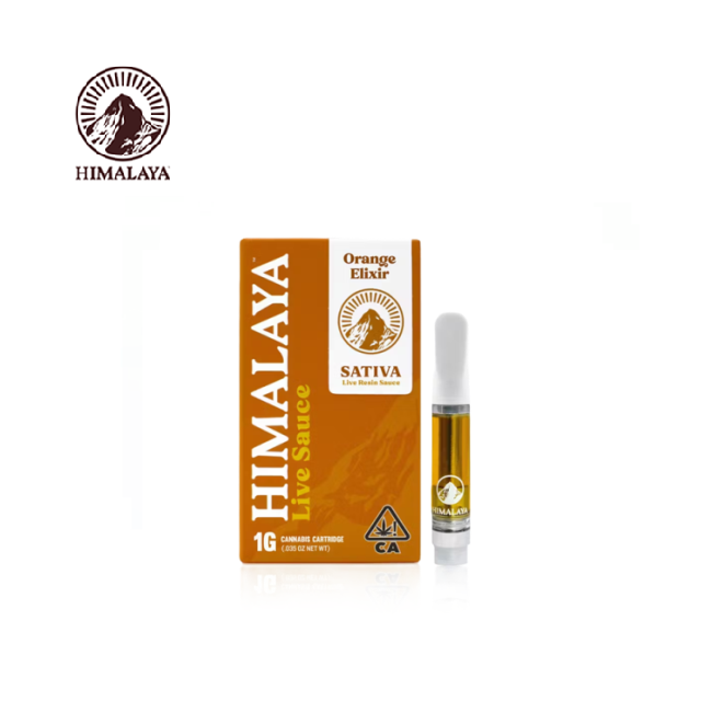 Photograph of product: ORANGE ELIXIR 1G LIVE RESIN SAUCE CARTRIDGE