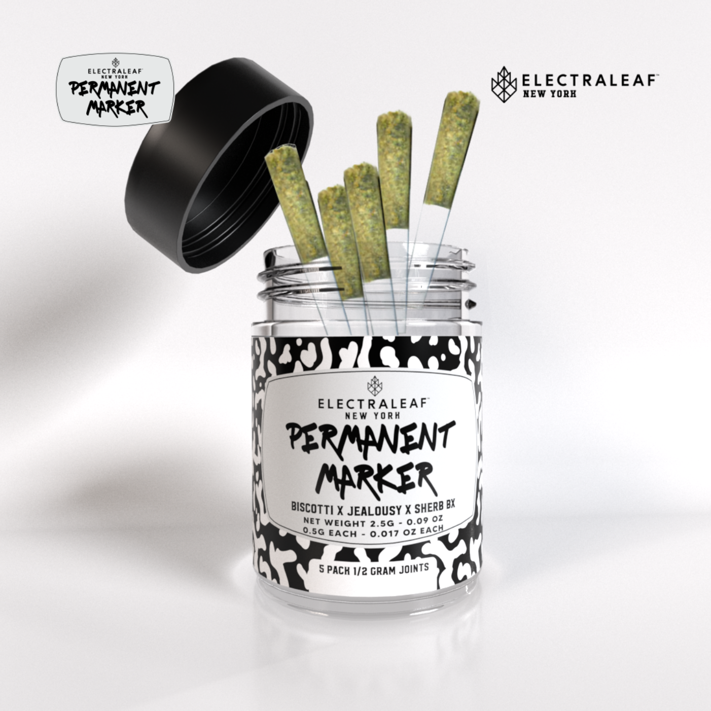 Photograph of Product: ElectraLeaf - Permanent Marker Preroll 5pk - 2.5g