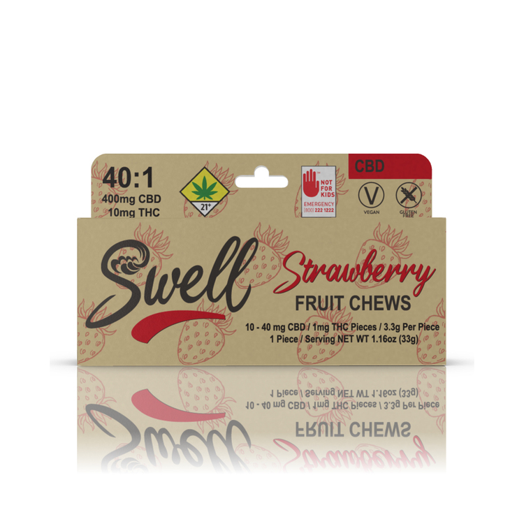 Photograph of product: Swell - Strawberry CBD 40:1 10pk