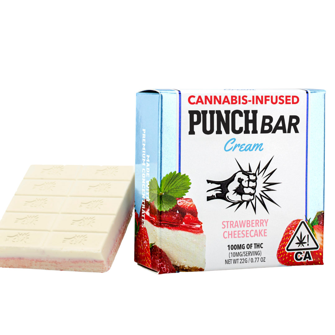 Photograph of product: STRAWBERRY CHEESECAKE WHITE CHOCOLATE SOLVENTLESS ROSIN BAR