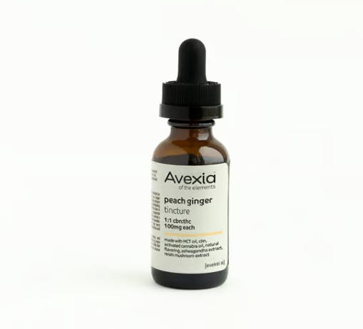 Photograph of product: PEACH GINGER  1:1 (100MG TH-oui:100MG CBN) TINCTURE
