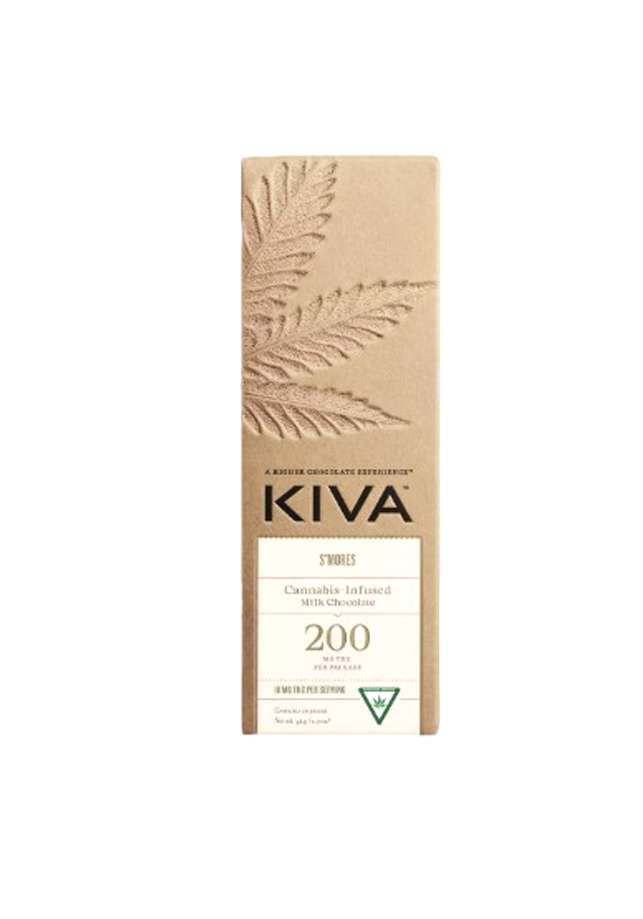 Photograph of product: Kiva S'mores Milk Chocolate Bar 200mg Rec