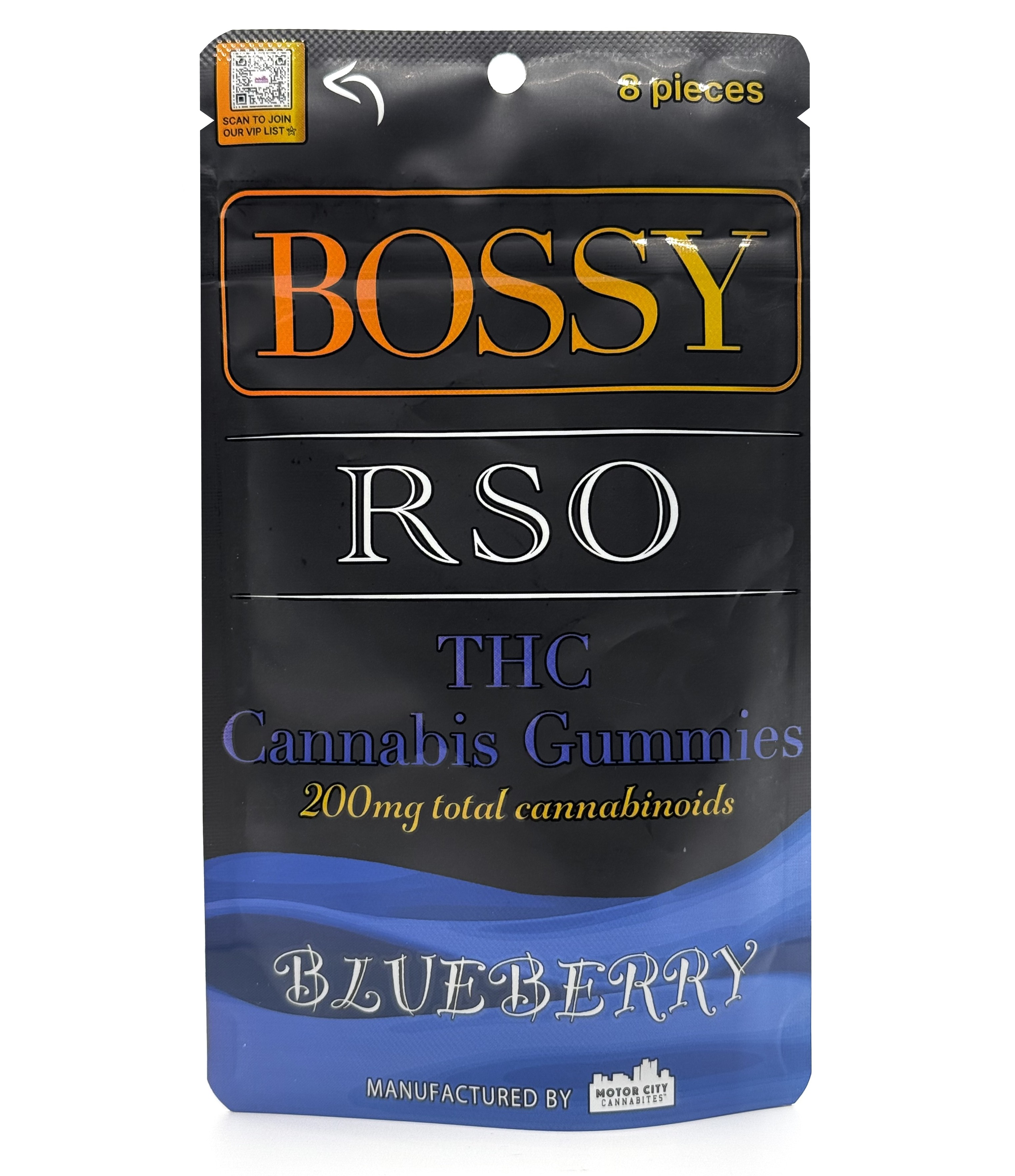 Photograph of product: Bossy Blueberry RSO Gummies 200mg Rec