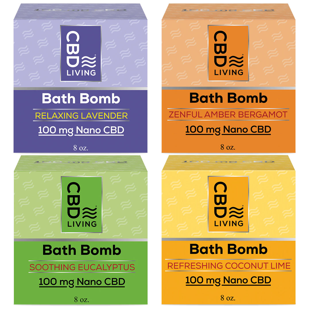 Photograph of product: cbdLiving Assorted CBD Bath Bombs