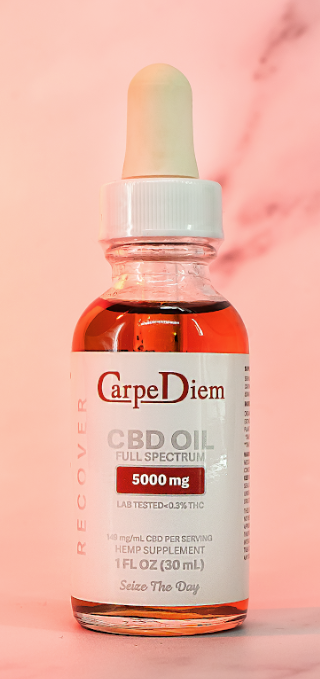 Photograph of product: Carpe Diem 5000mg Full Spectrum Oil - Natural