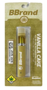 Photograph of product: Vanilla Cake Flavored Distillate Disposable | 1g