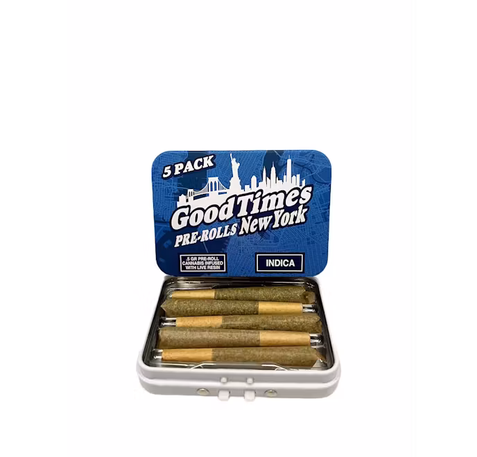 Photograph of product: Good Times | 3.75g Infused Preroll 5 Pack | Purple Punch