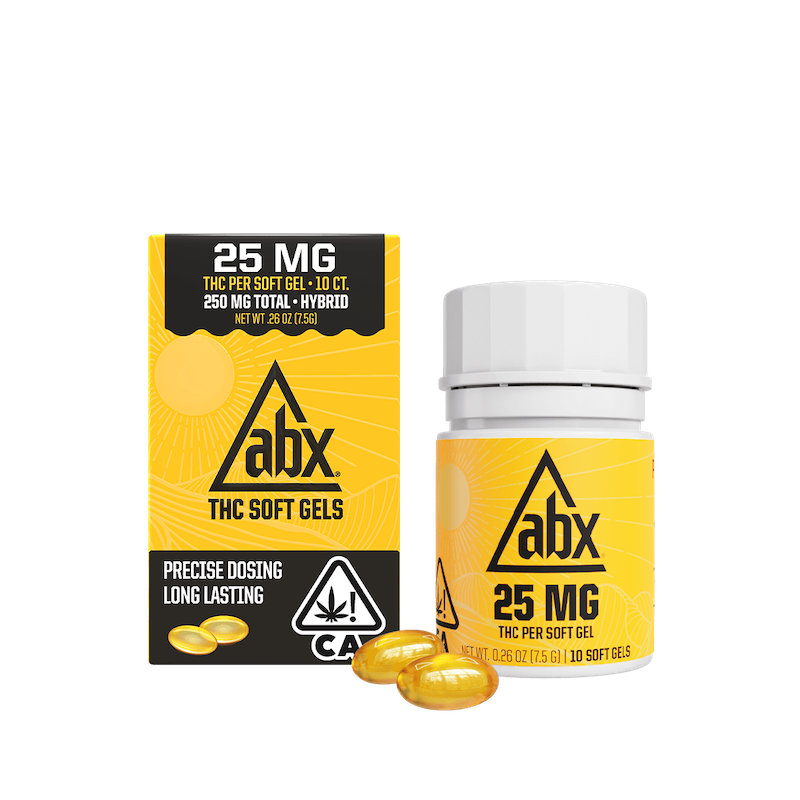Photograph of product: Softgels - 25mg x 10 capsules - ABX