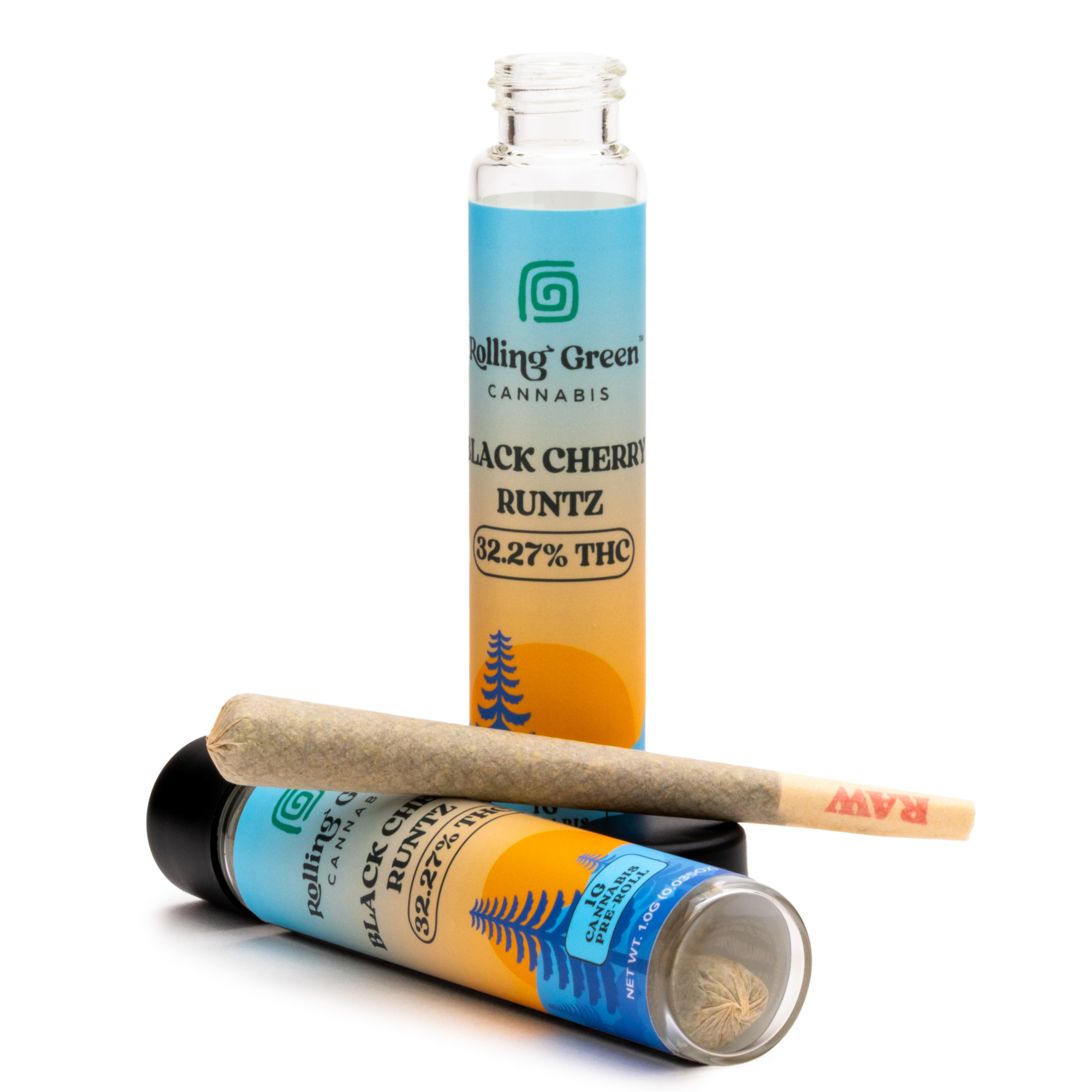 Photograph of product: Rolling Green | Black Cherry Runtz | 1g | Preroll
