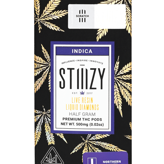 Photograph of product: [STIIIZY] Live Resin Liquid Diamonds Pod - .5g - Northern Lights (I) - 