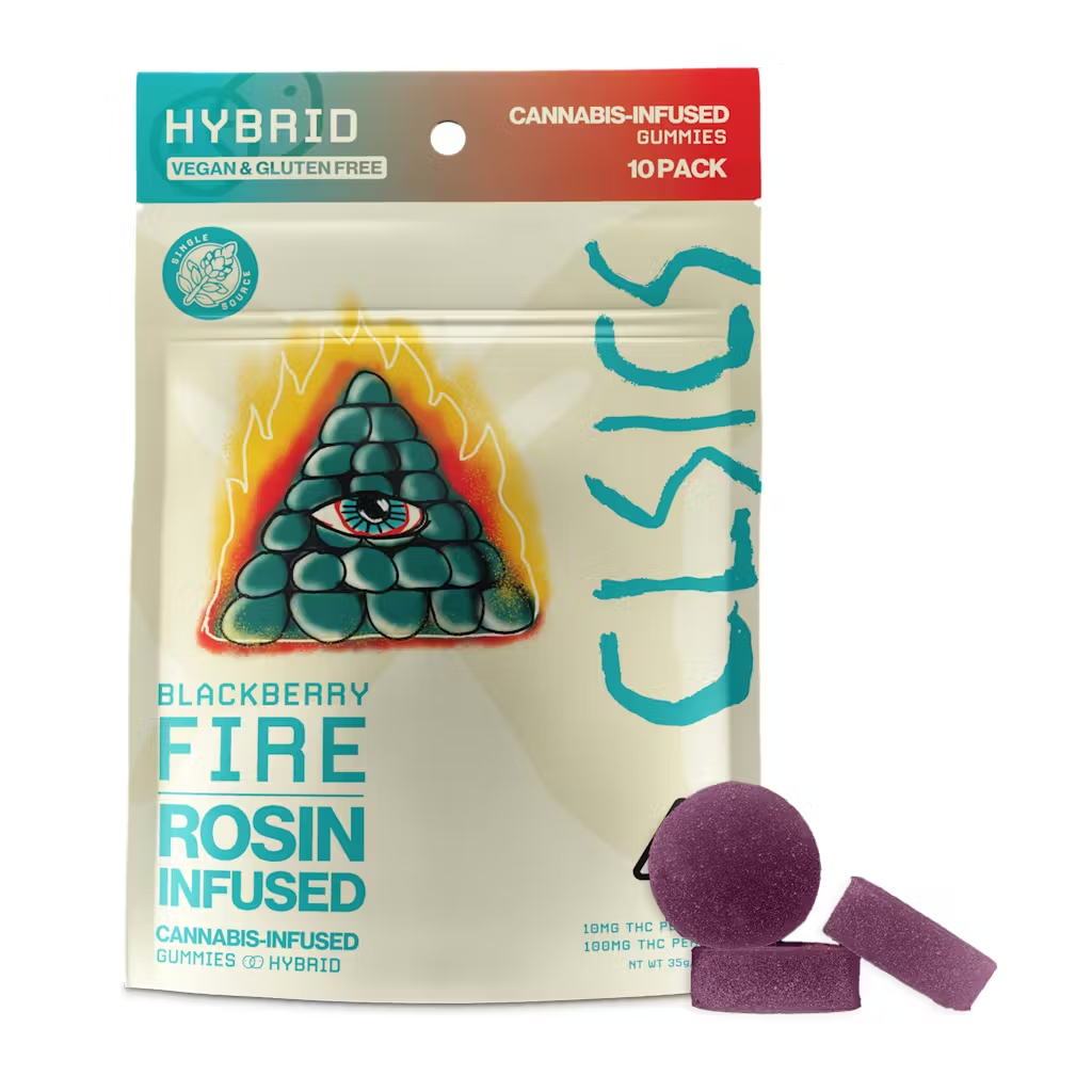 Photograph of product: CLSICS - Blackberry Fire - Live Rosin Gummies 100mg