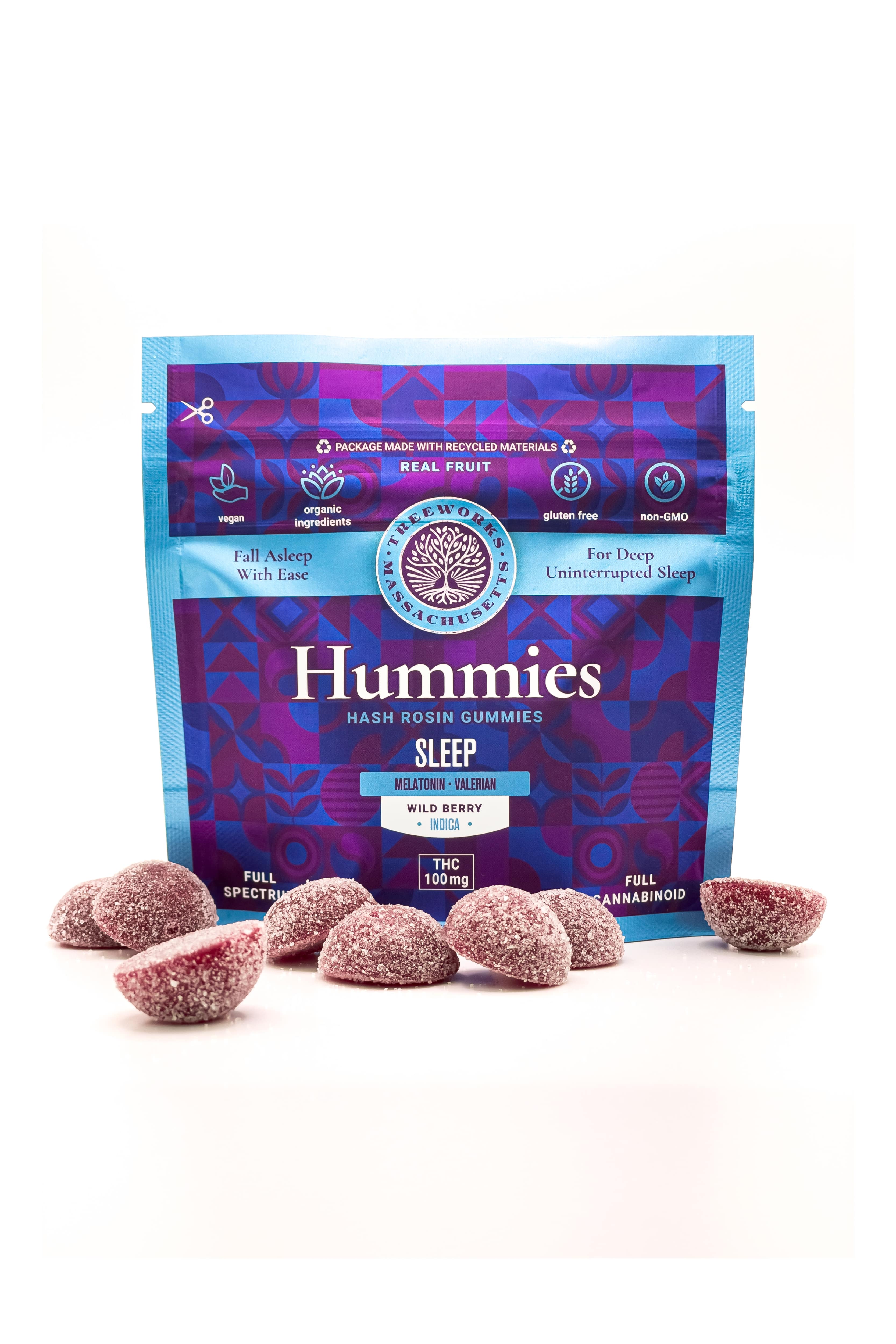 Photograph of product: Bedtime Berry 100mg Hummies Treeworks