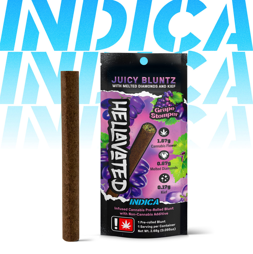 Photograph of product: Hellavated 2.5g Infused | Grape Stomper Juicy Blunt