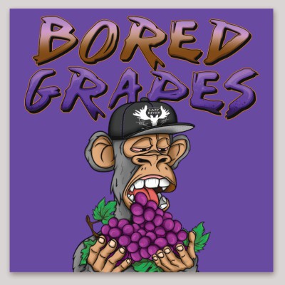 Photograph of product: LRP Cultivar Sticker - Bored Grapes (TAX INCLUDED)