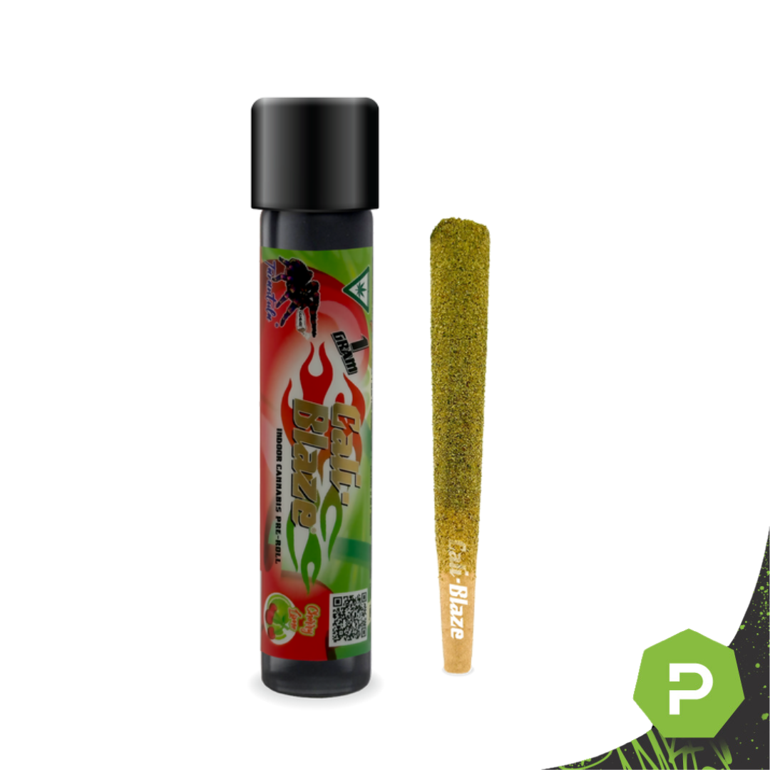 Photograph of product: Cali Blaze Tarantula Preroll | Cherry Lime