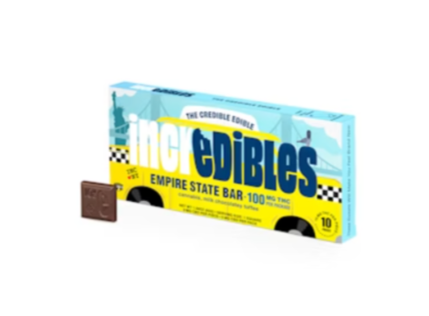 Photograph of product: Incredibles | Empire State Bar | Milk Chocolatey Toffee | 100mg | 10pcs
