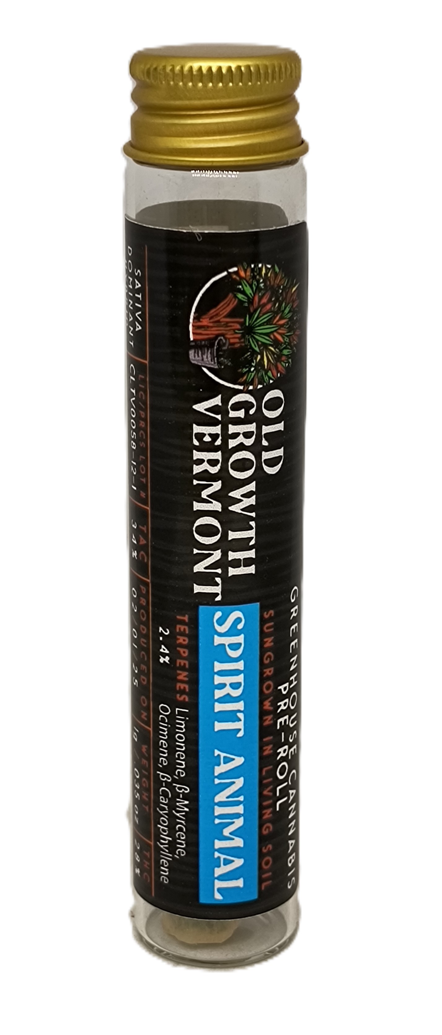 Photograph of product: Spirit Animal Pre-Roll | Old Growth