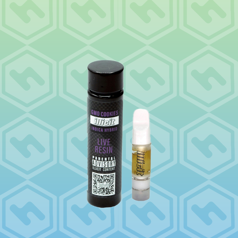 Photograph of product: Illicit Gardens | GMO Cookies | Live Resin Cartridge | 0.5g