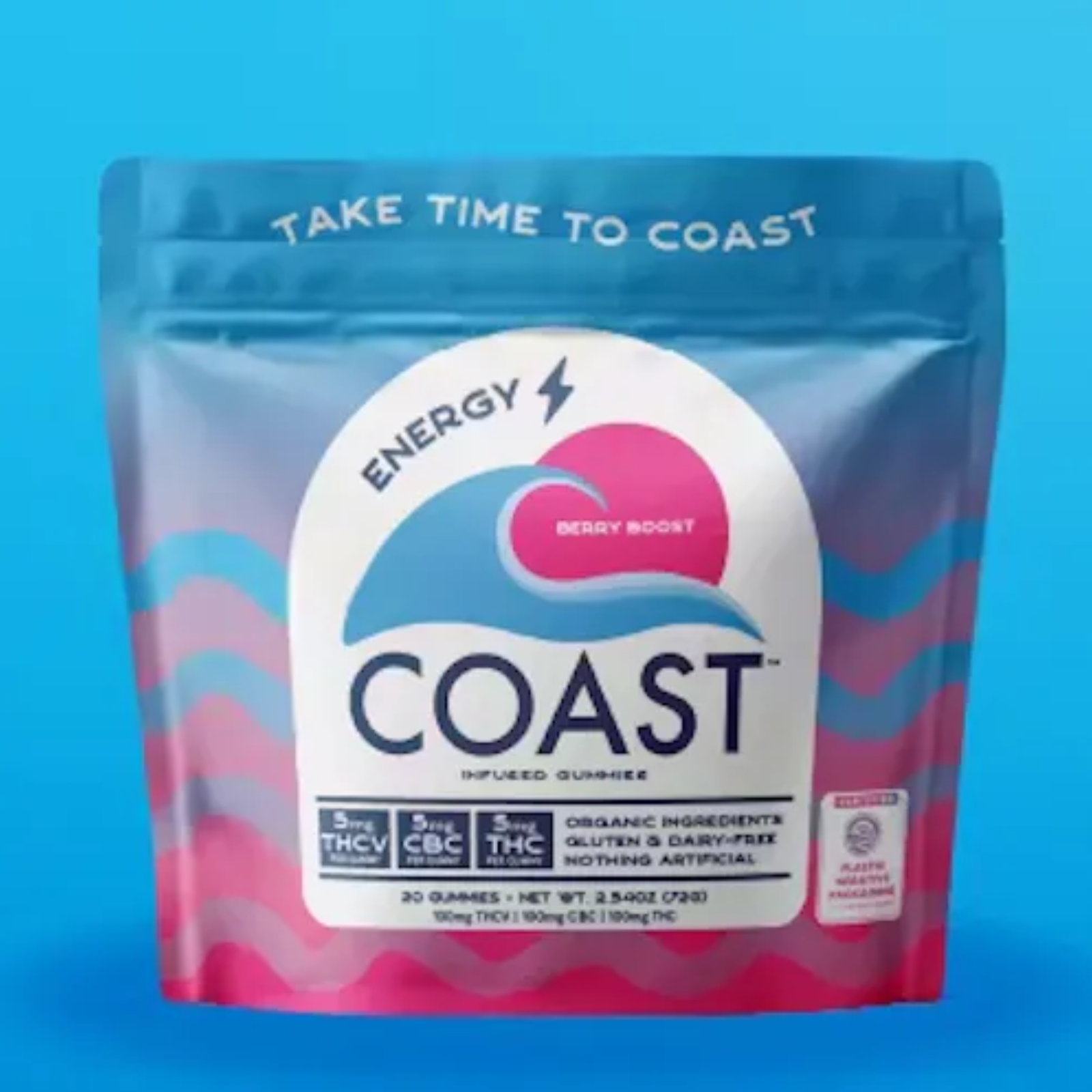 Photograph of Product: 100mg Gummies | 5:5:5 Berry Boost | Coast Cannabis