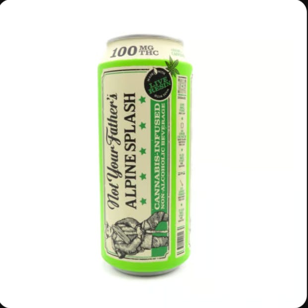 Photograph of product: NOT YOUR FATHERS - ALPINE SPLASH - 16OZ - 100MG + CAFFEINE - SODA