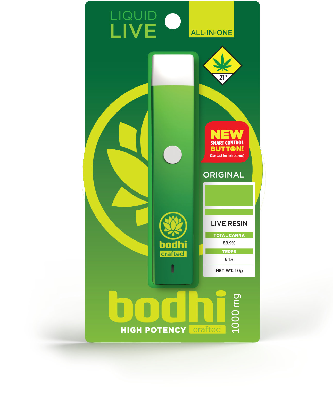 Photograph of Product: Bodhi Original - Lemon Drop (SH) - Vape - LR Blend Disposable - 1g