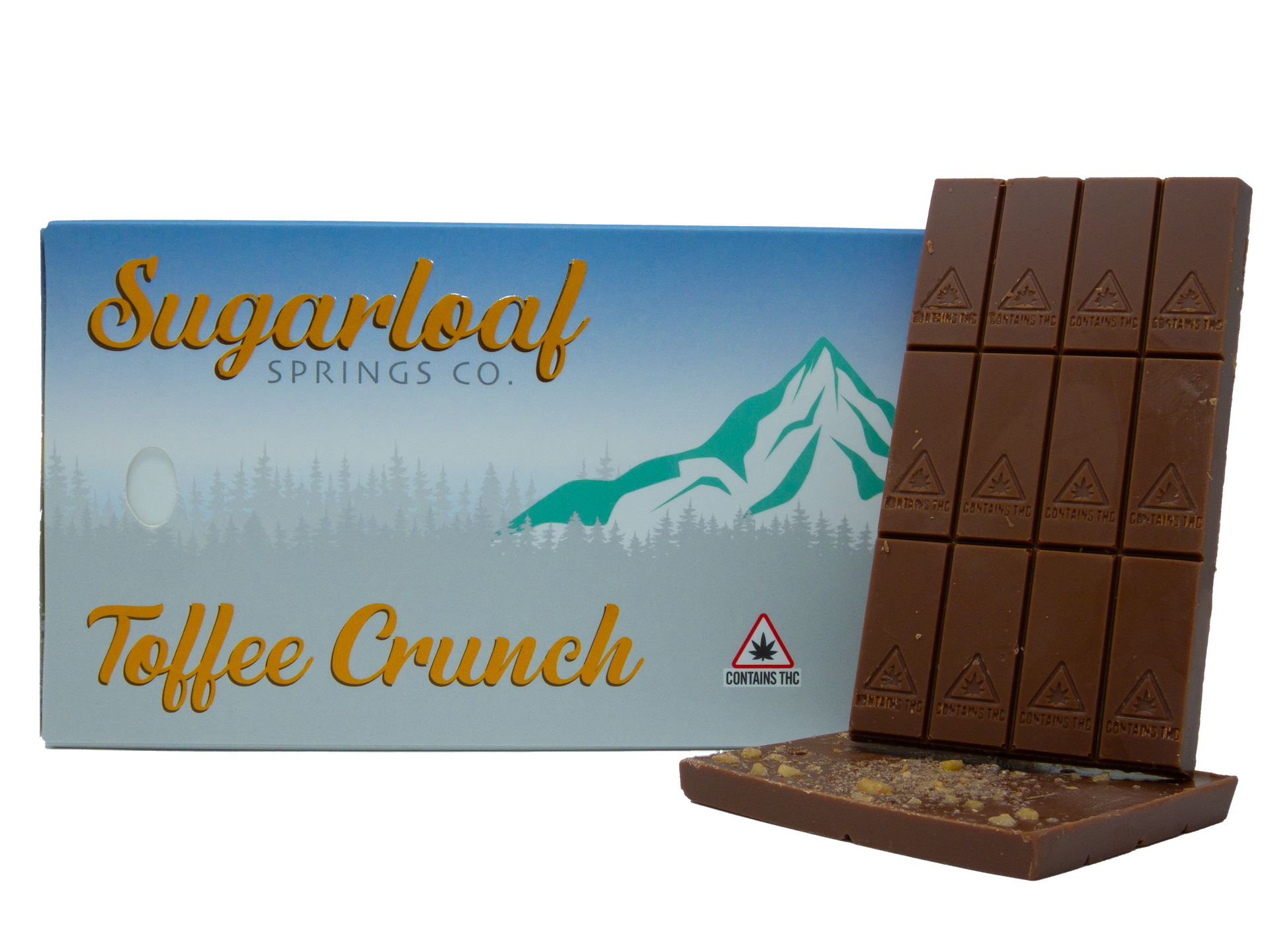 Photograph of product: SMS Toffee Crunch Chocolate Bar 200mg