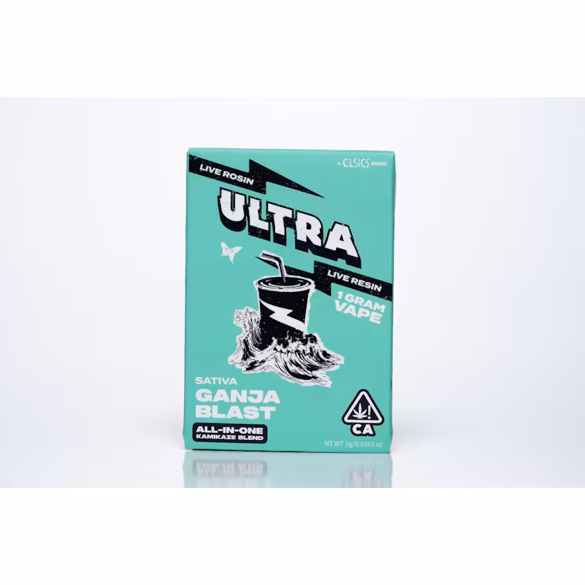 Photograph of product: Ultra - Ganja Blast - Live Rosin & Live Resin Disposable