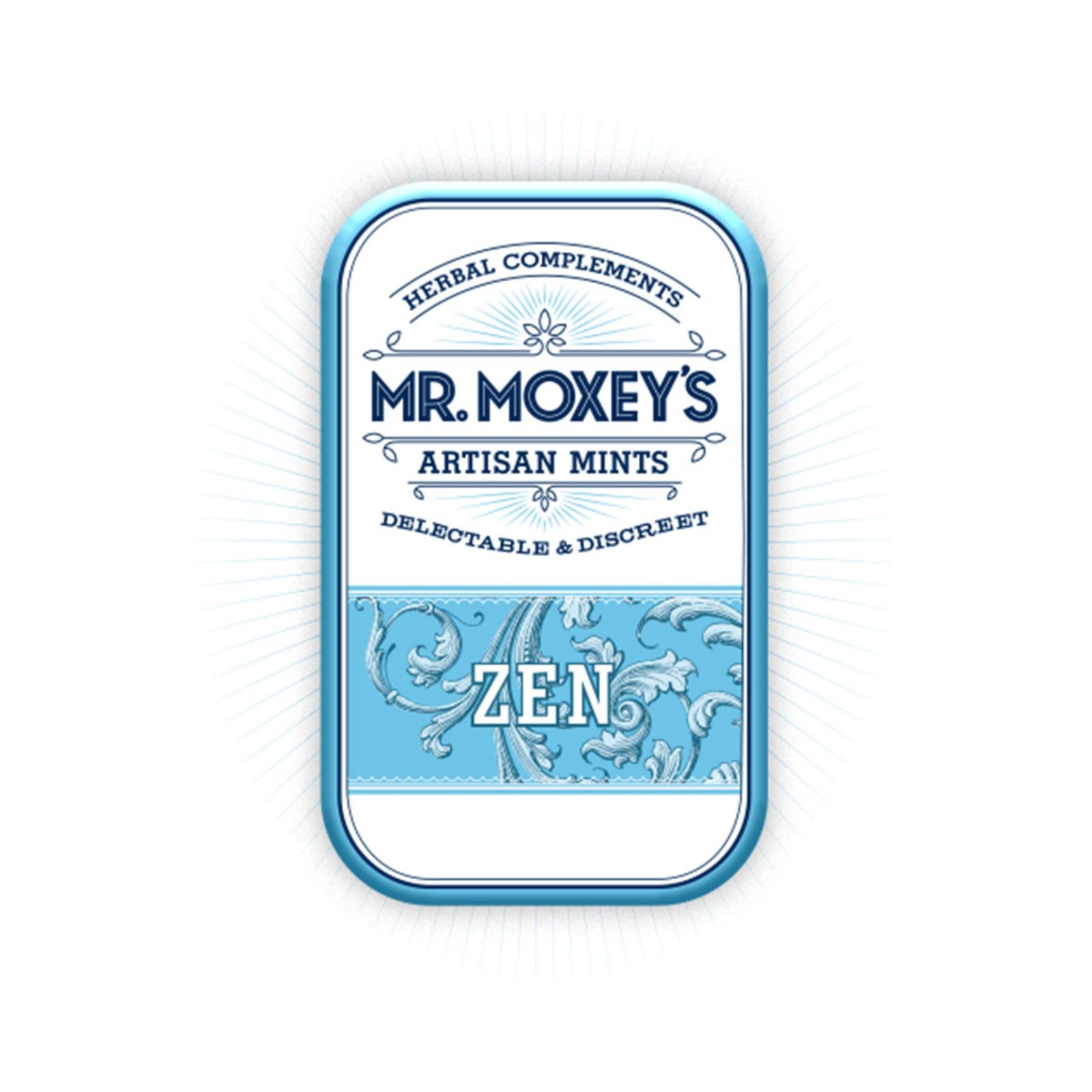 Photograph of product: Mr Moxey's > Zen 25:1 Peppermint Mints > 500mg CBD : 20mg TH-oui