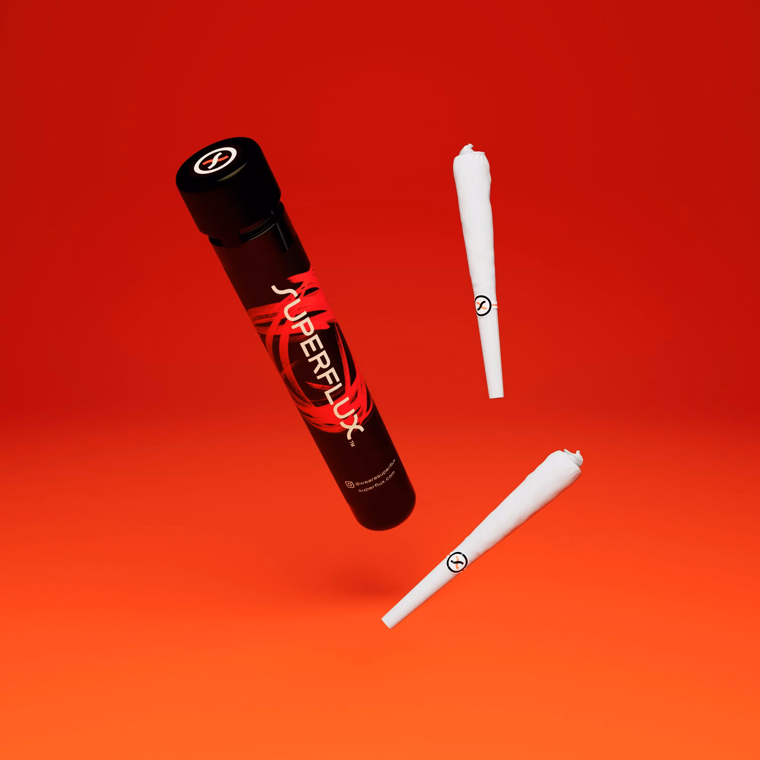 Photograph of product: Superflux Strawberry Bubbles #5 (H) Infused Pre-Roll Multi-Pack 0.5g 2pk