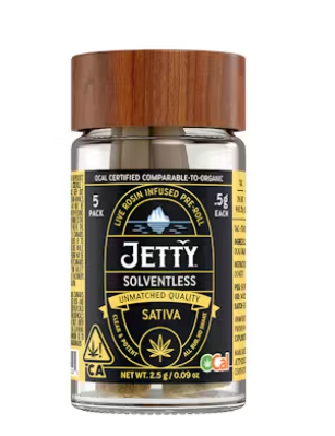 Photograph of product: Jetty Tropicana Cherry x Sour Cherry Sativa OCal Solventless Rosin Preroll 0.5Gx5PK