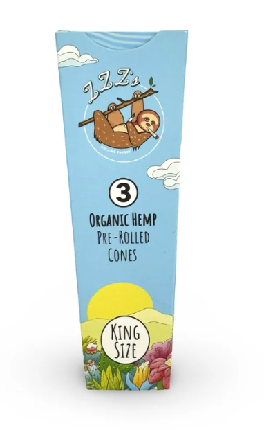 Photograph of product: "Stoner Sloth" King Size Cones 3pk