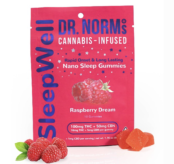 Photograph of product: DR. NORMS - GUMMIES - RASPBERRY DREAM SLEEPWELL 100MG