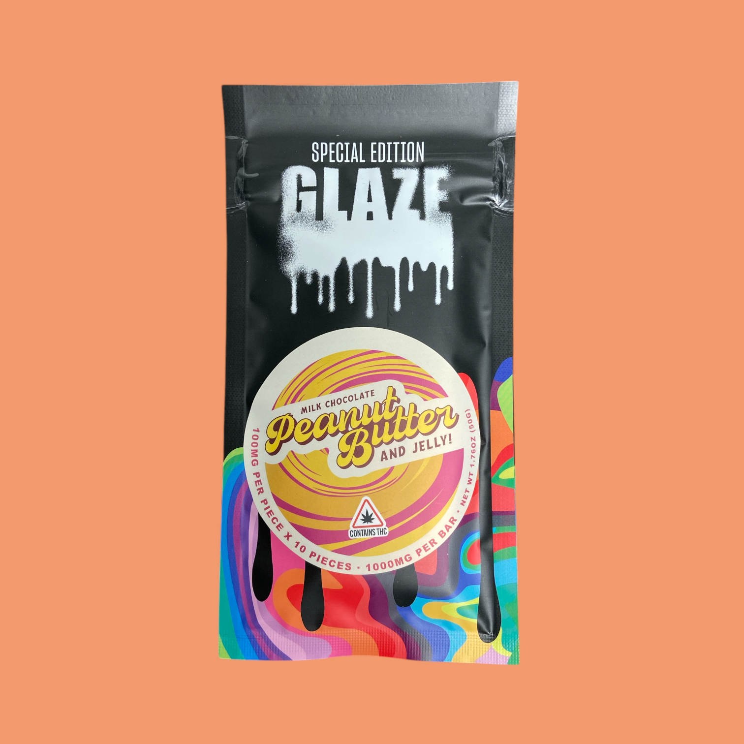 Photograph of product: Glaze PB&J Chocolate Bar