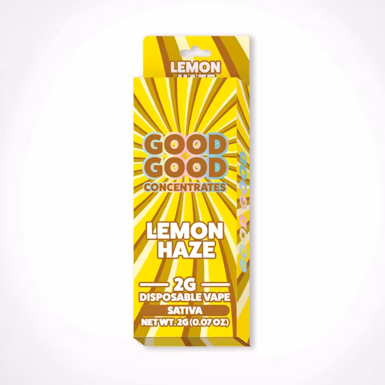 Photograph of product: Good Good Lemon Haze Disposable Vape Rec