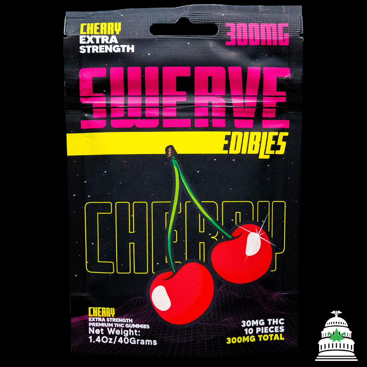 Photograph of product: Cherry - 300mg Swerve Gummies
