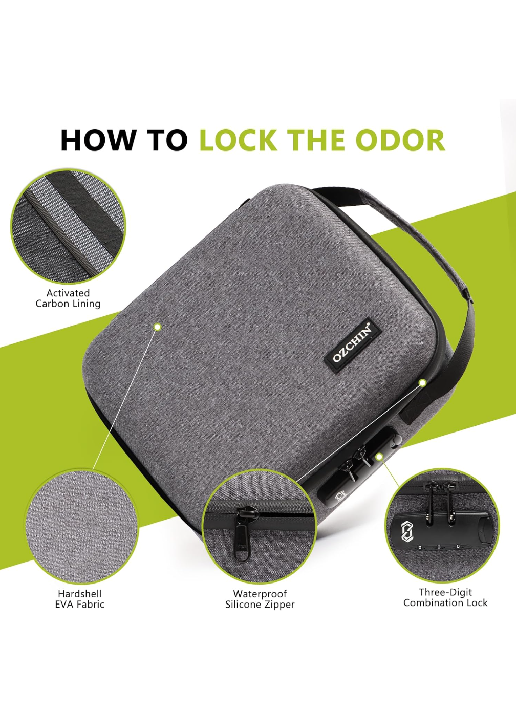 Photograph of product: OZCHIN Smell Proof Bag with Combination Lock File Organizer Case