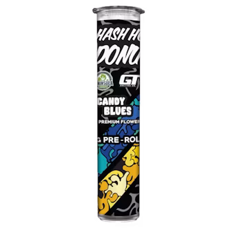 Photograph of product: Peninsula Gardens- Candy Blues x Bananaconda Donut Hand Rolled-1.6g